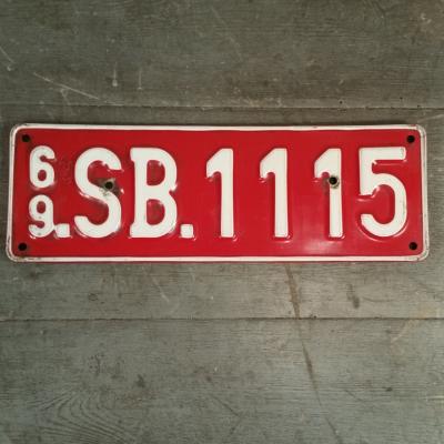 1 plaque immatriculation pays bas