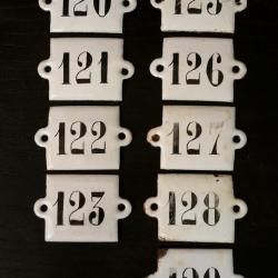 Plaques émaillées numéros