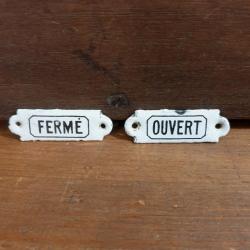 Plaques émaillées Ouvert Fermé - 3