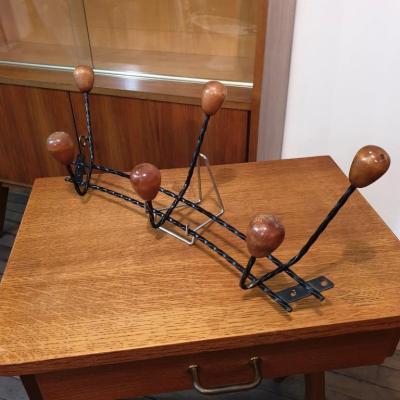 1 porte manteau bois metal