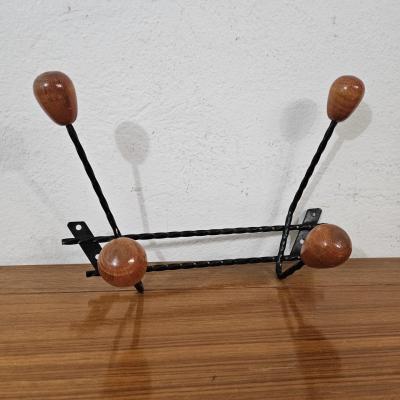 Porte manteau bois vernis