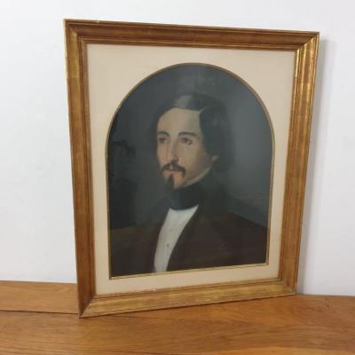 1 portrait homme pastel signe