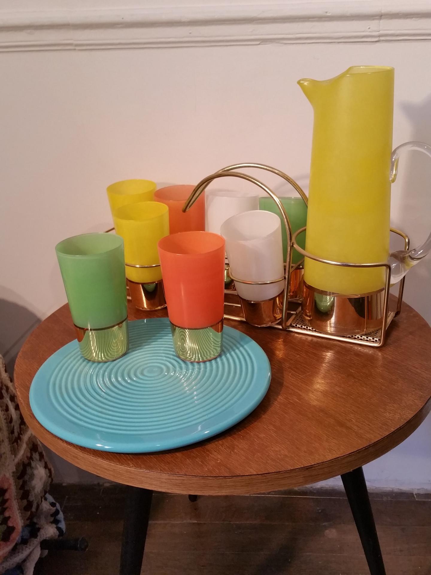 1 service a orangeade 8 verres