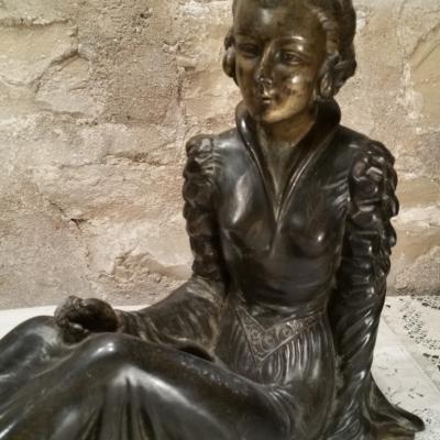 1 statue femme art deco