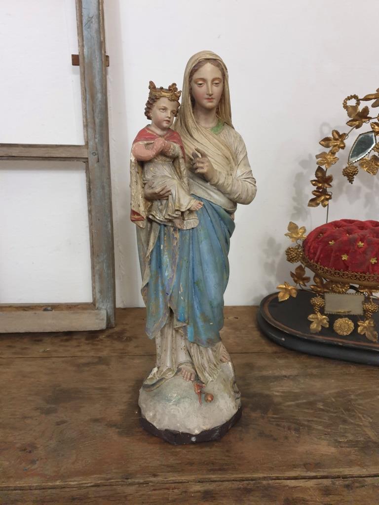 1 statue vierge et l enfant par rafflet