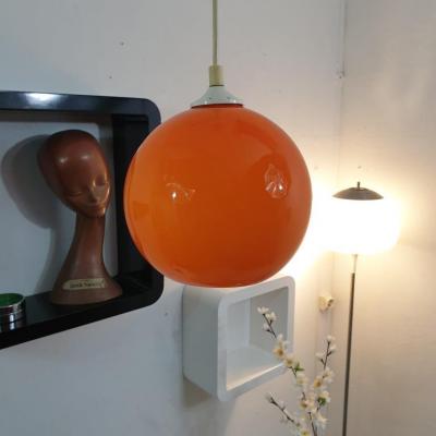 1 suspension boule orange 70 s