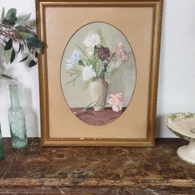 1 tableau bouquet de pivoine