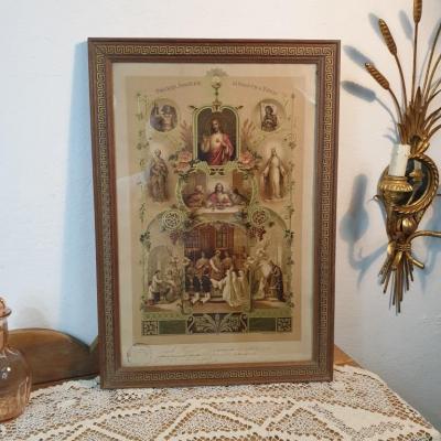 1 tableau precieux souvenir cadre bois 2