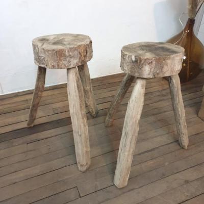 1 tabourets brutaliste naturel