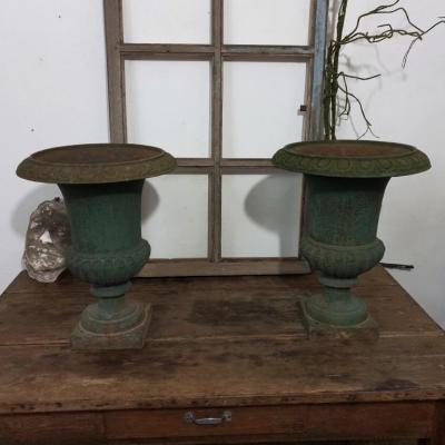 1 vase medicis anciens verts