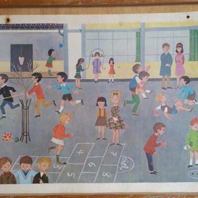 2 affiche cour d ecole chasse