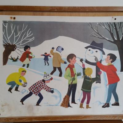2 affiche hiver boule de neige hiver