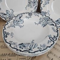 2 assiettes creuses luneville fontainebleau