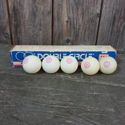 2 balles de tennis de table double circle