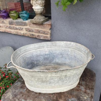 2 bassine oval en zinc