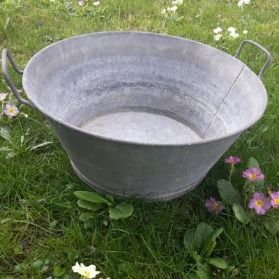 2 bassine ronde en zinc