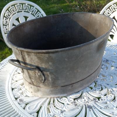 2 bassine zinc plaque