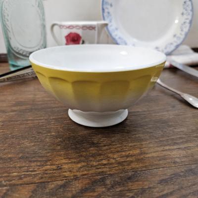 0 bol ancien blanc e jaune