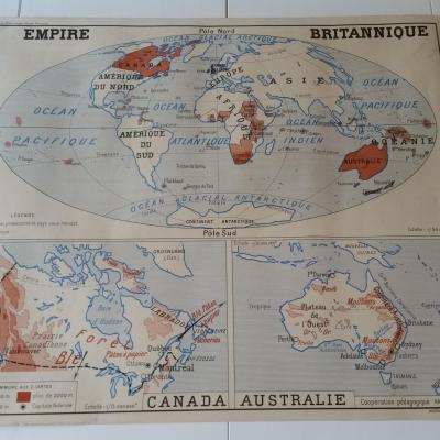 2 carte union francaise empire britanique canada australie