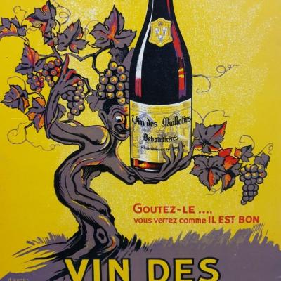 2 carton pub vin des maillotins