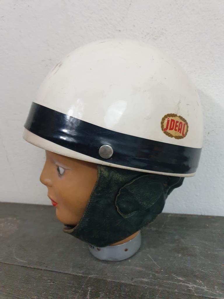 casque bol IDEAL vintage moto Solex garage collection vespa