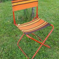 2 chaise pliante orange