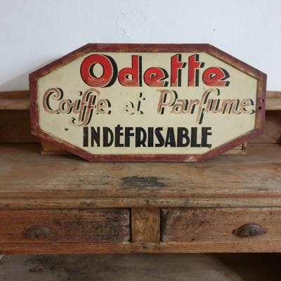 2 enseigne salon de coiffure odette