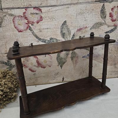 2 etagere a colonnes en bois