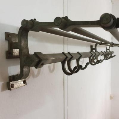 2 grand porte manteau porte chapeau metal