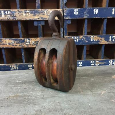 2 grande poulie de bateau