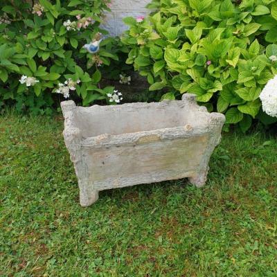 2 jardiniere trompe l oeil bois