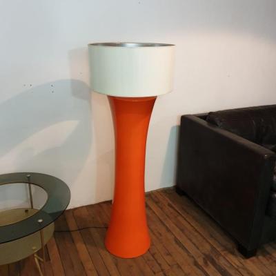 2 lampe ceramique orange
