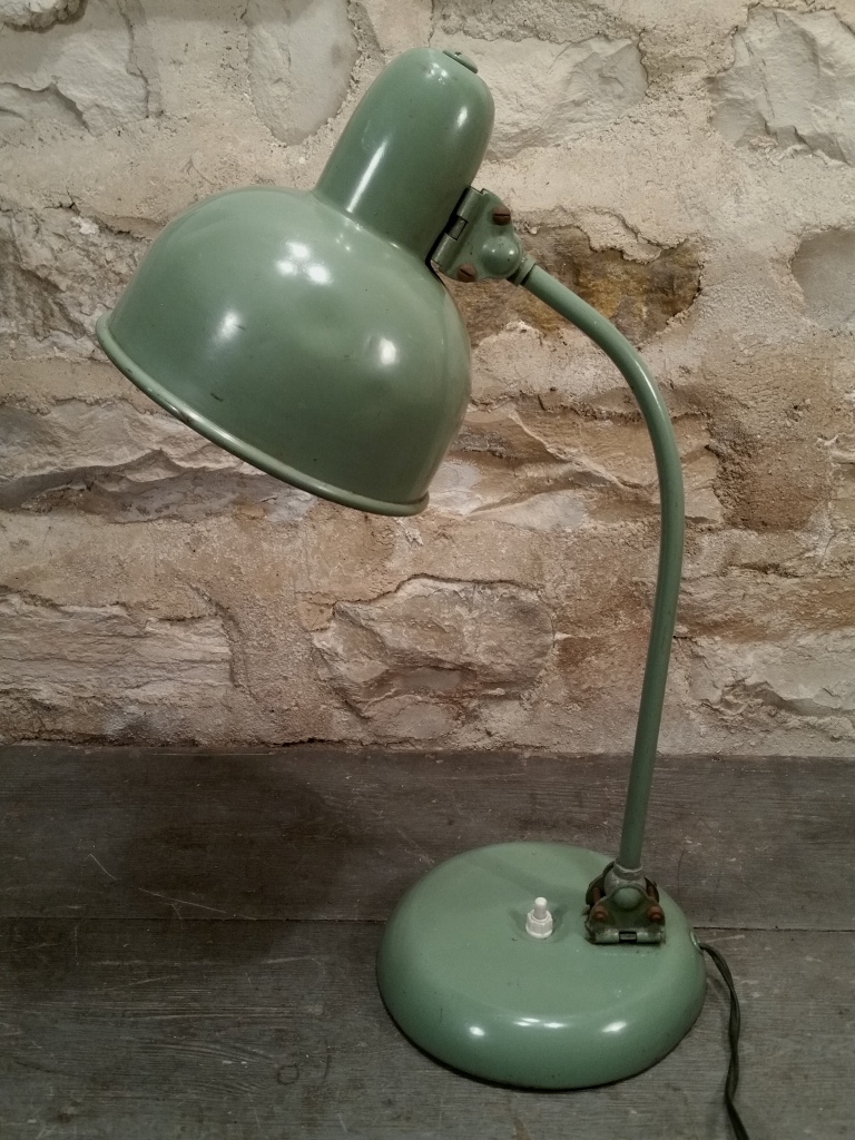 2 lampe de bureau verte