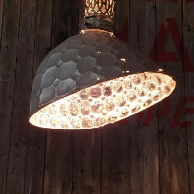 2 lampe holophane verre mercurise
