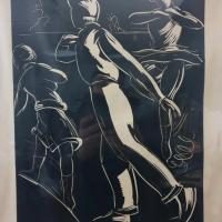 2 linogravure patineurs