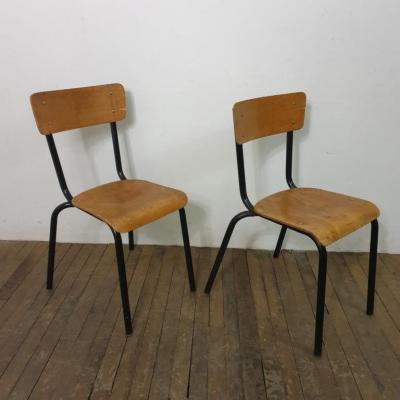 2 lot c 2 chaises d ecole noires