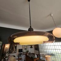 2 lustre plexi marron 70s