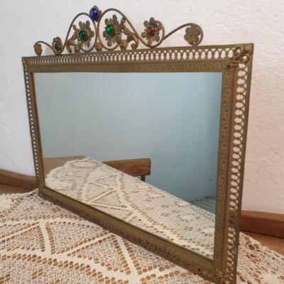 2 miroir laiton dore