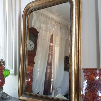 2 miroir louis philippe dore perle