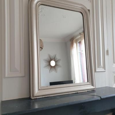 2 miroir louis phillipe patine argentee