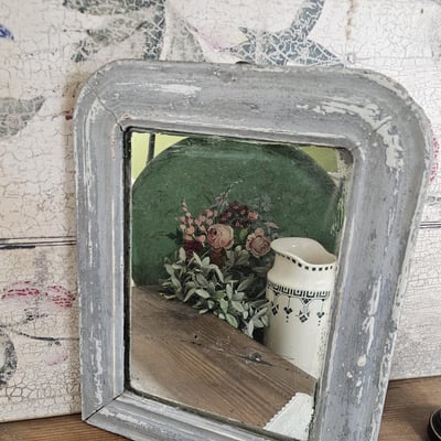 2 miroir patine grise