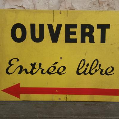 2 pancarte ouvert gauche