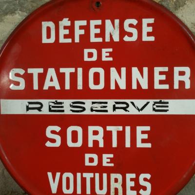 2 panneau defense de stationner