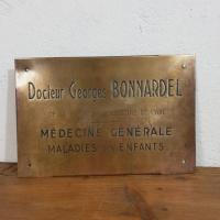 2 plaque docteur laiton