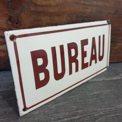 2 plaque emaillee bureau