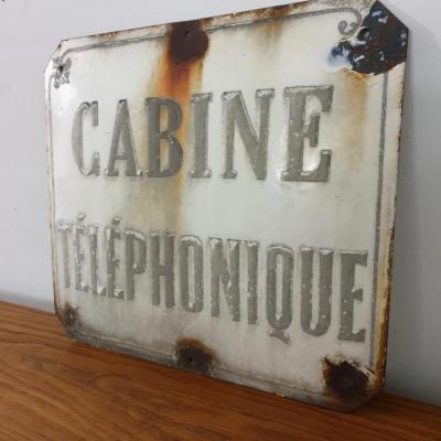 2 plaque emaillee cabine telephonique 1