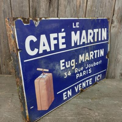 2 plaque emaillee cafe martin