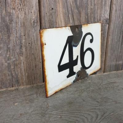 2 plaque emaillee de rue n 46