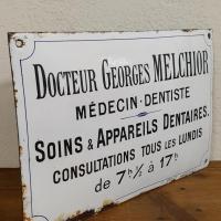 2 plaque emaillee docteur melchior