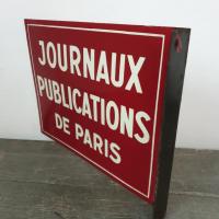 2 plaque emaillee journaux publications de paris